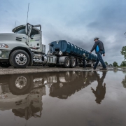 photo of a large EnviroServe commercial truck