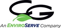 text: CG An EnviroServe Company | pictured: illustration of a green leaf