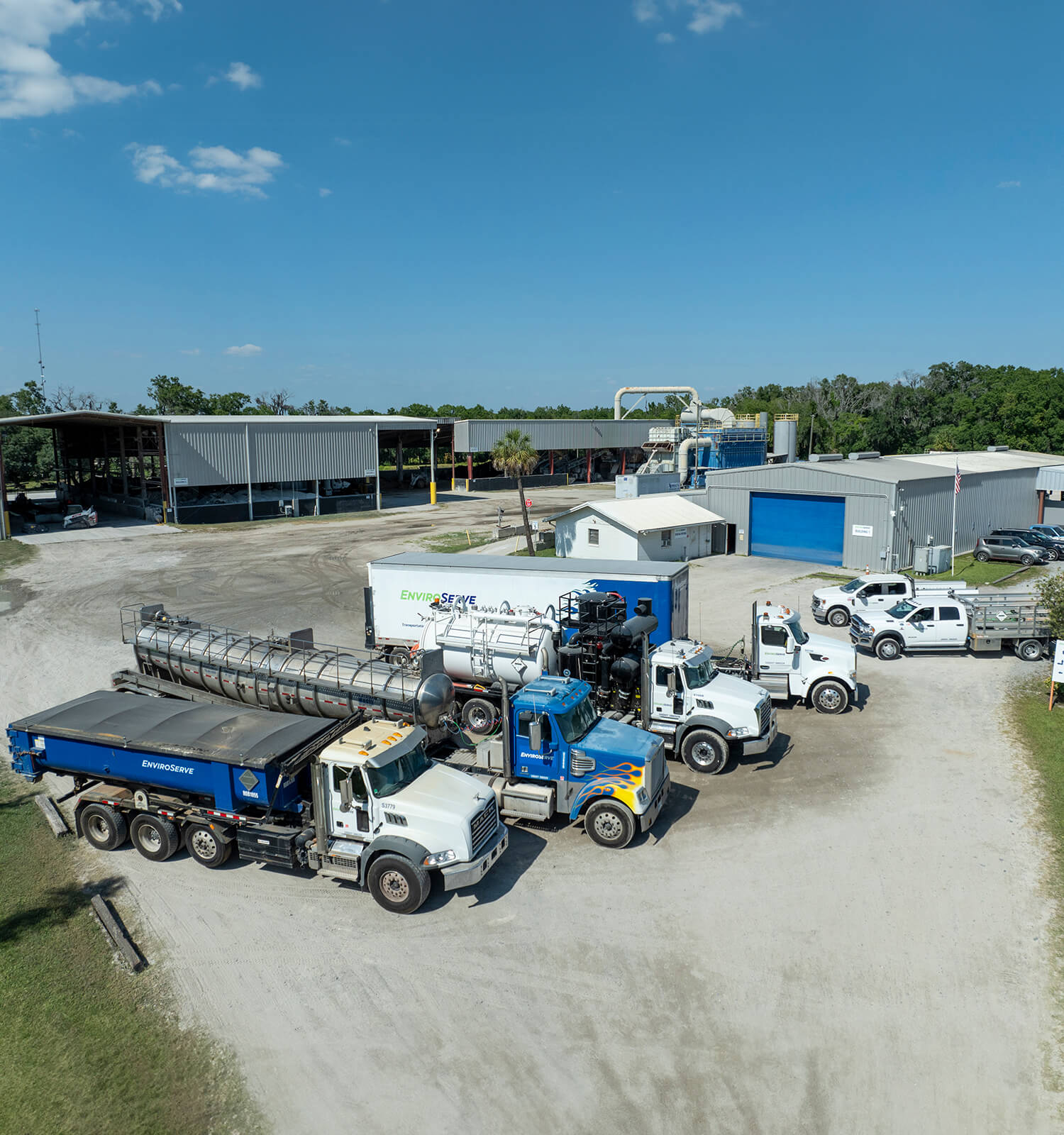 pictured: the EnviroServe truck fleet